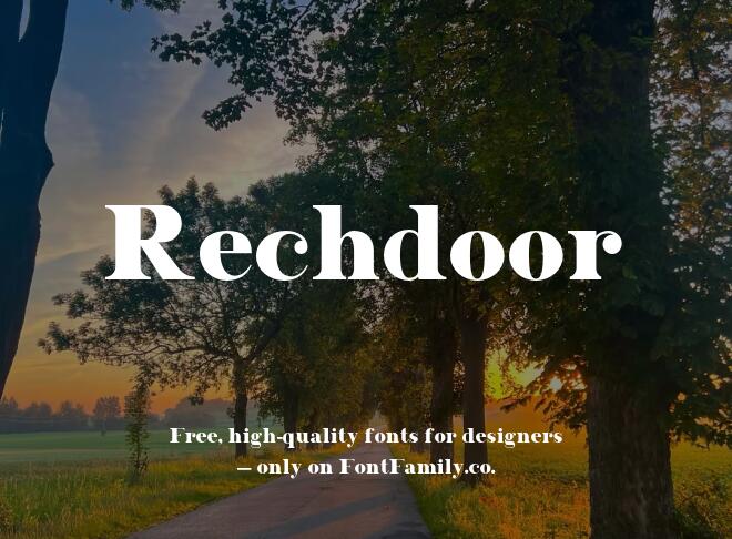 Rechdoor Font