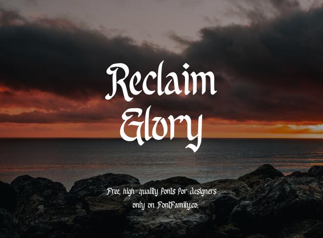 Reclaim Glory Font