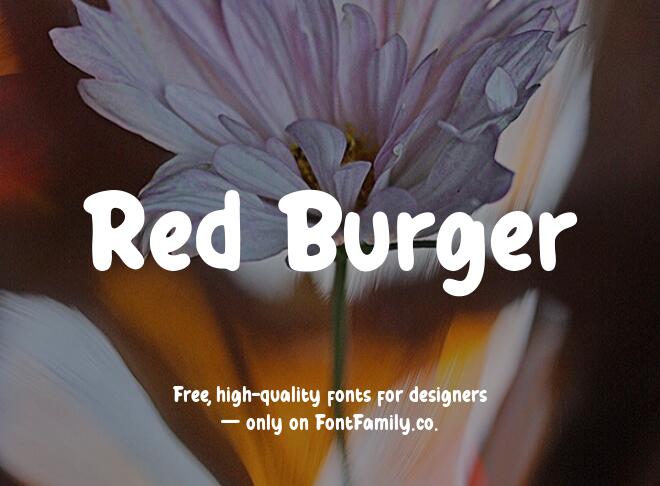 Red Burger Font