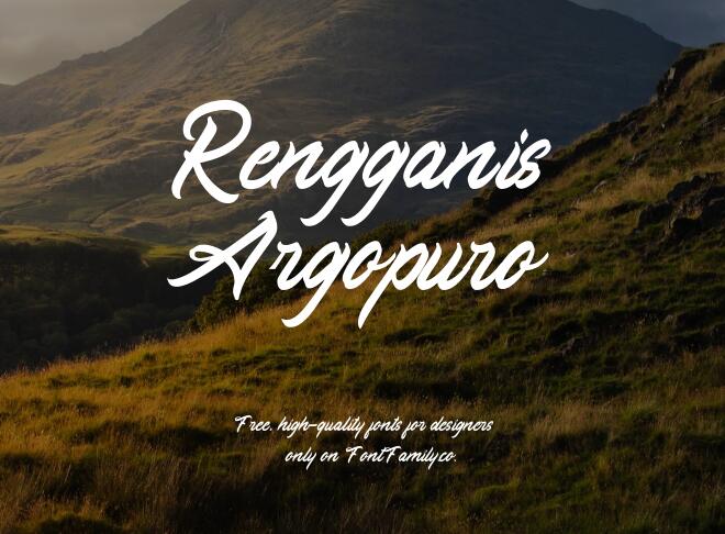 Rengganis Argopuro Font