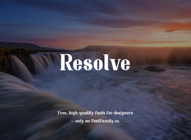 Resolve Font