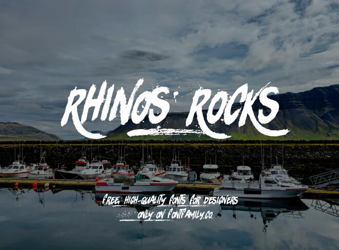 Rhinos Rocks Font