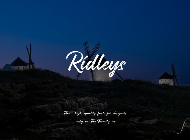 Ridleys Font