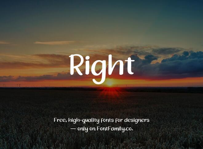 Right Font
