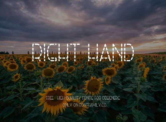 Right Hand Font
