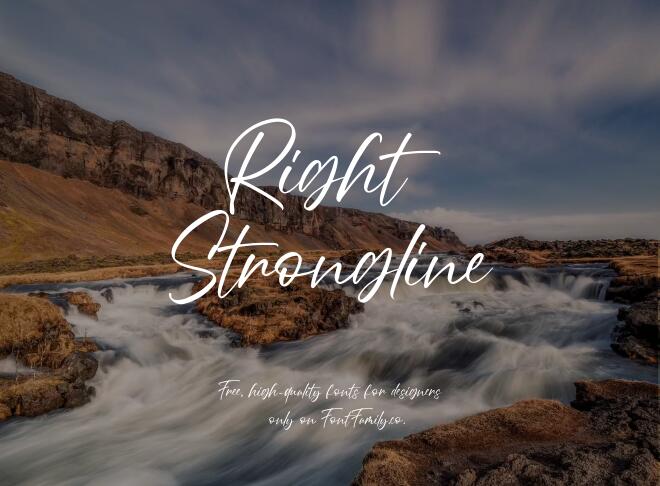 Right Strongline Font