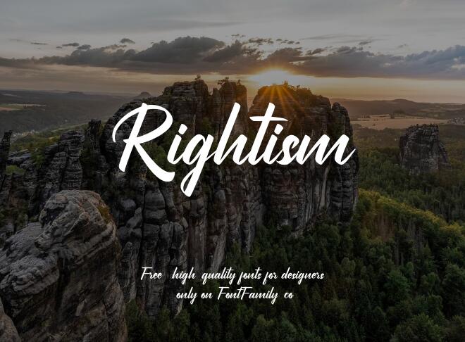 Rightism Font