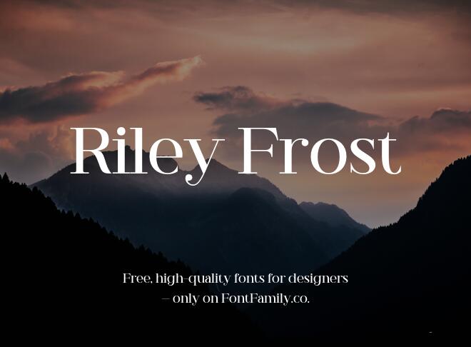 Riley Frost Font
