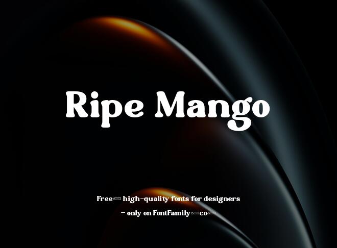 Ripe Mango Font