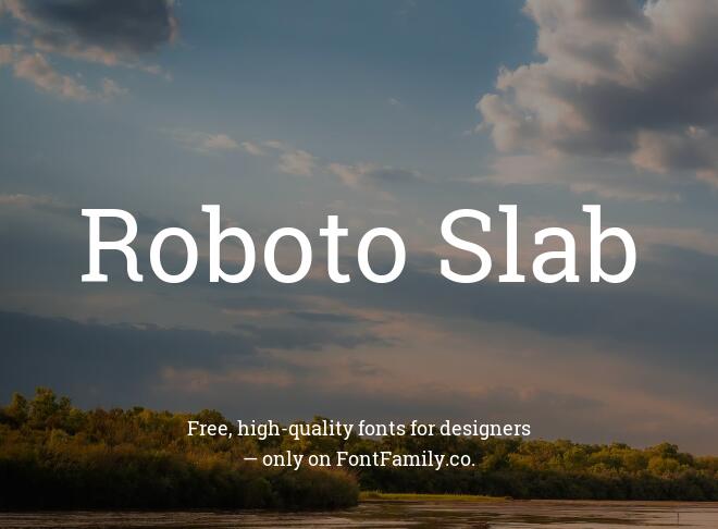 Roboto Slab Font