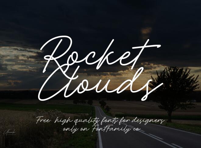 Rocket Clouds Font