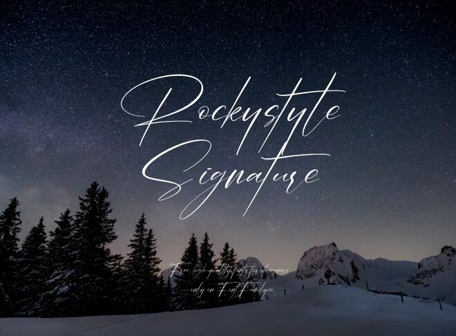 Rockystyle Signature Font
