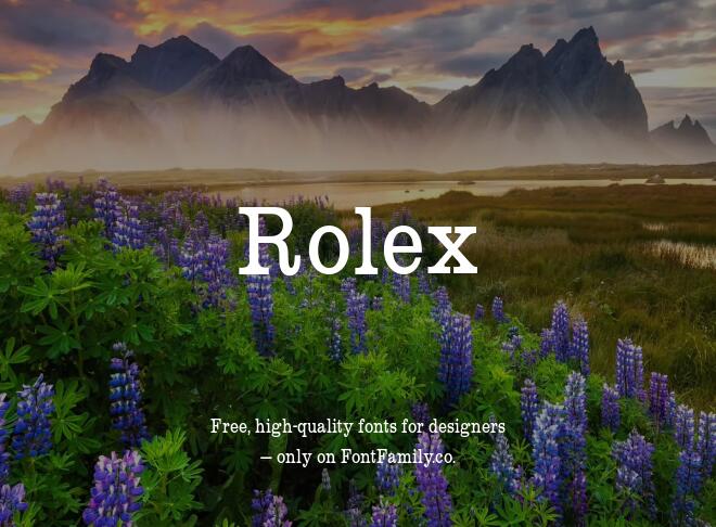 Rolex Font