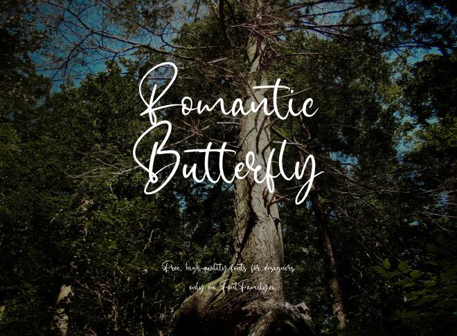 Romantic Butterfly Font