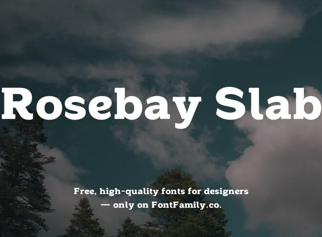 Rosebay Slab Font