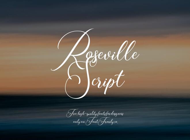 Roseville Script Font
