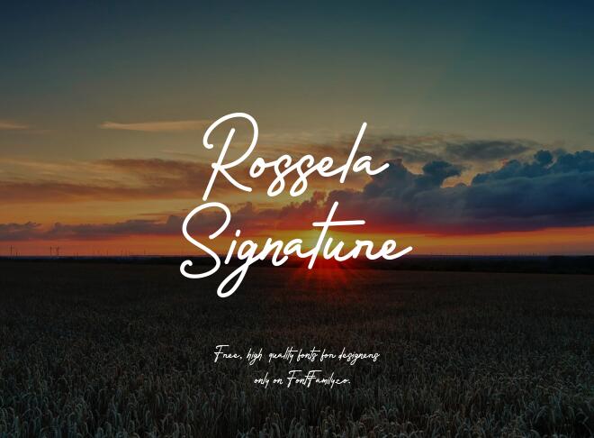 Rossela Signature Font