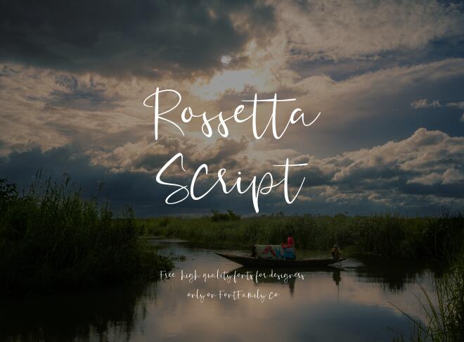 Rossetta Script Font