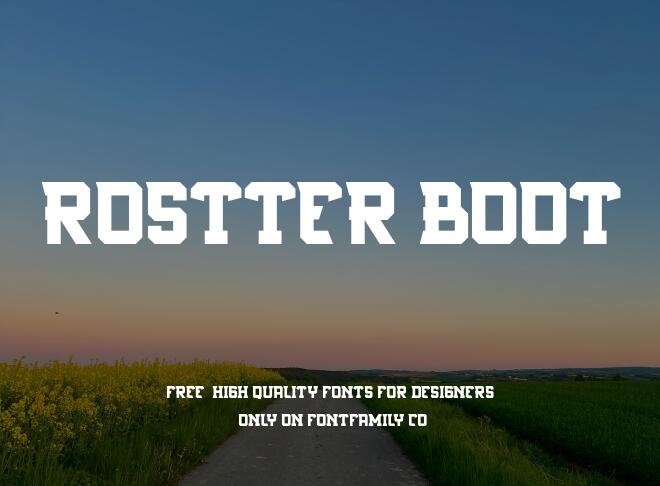 Rostter Boot Font