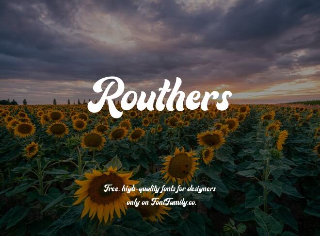 Routhers Font