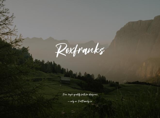 Roxfranks Font