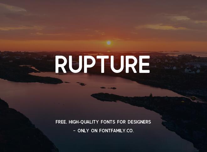 Rupture Font