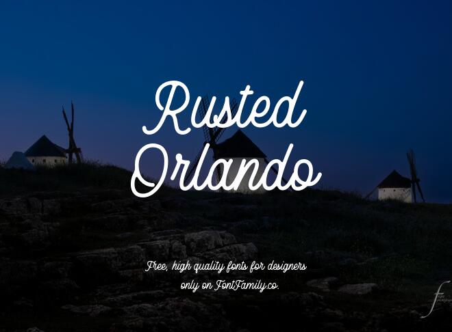 Rusted Orlando Font