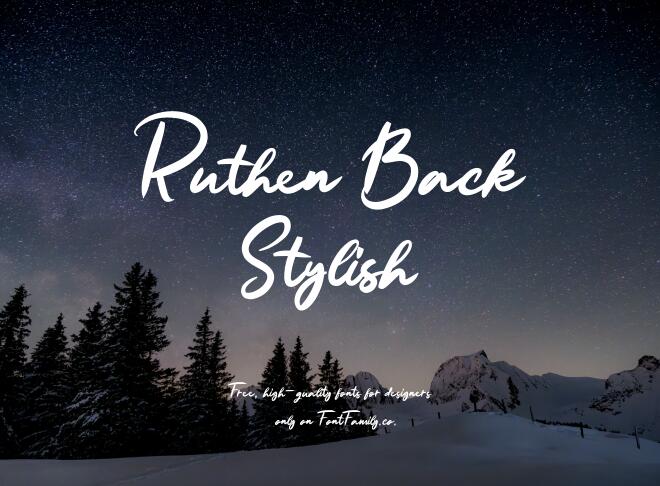 Ruthen Back Stylish Font