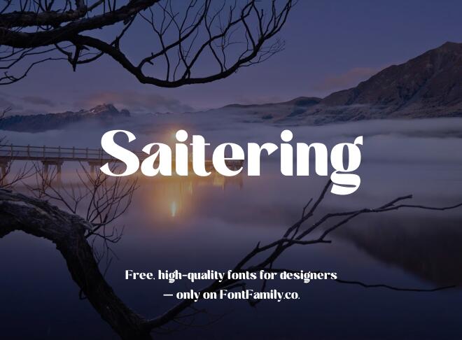 Saitering Font