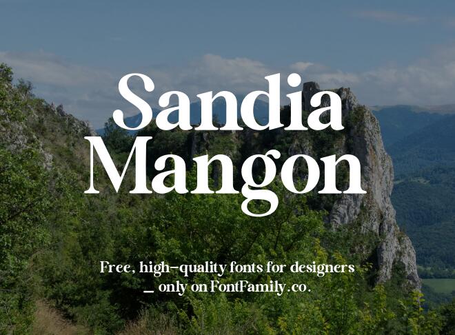 Sandia Mangon Font