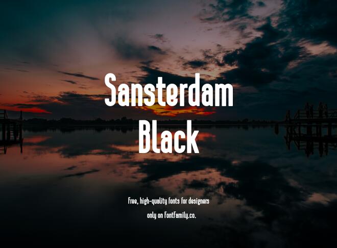 Sansterdam Black Font