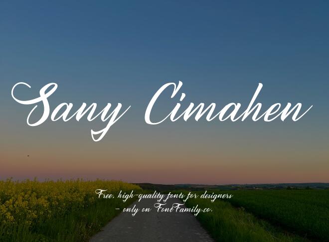 Sany Cimahen Font