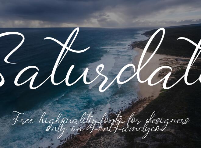 Saturdate Font