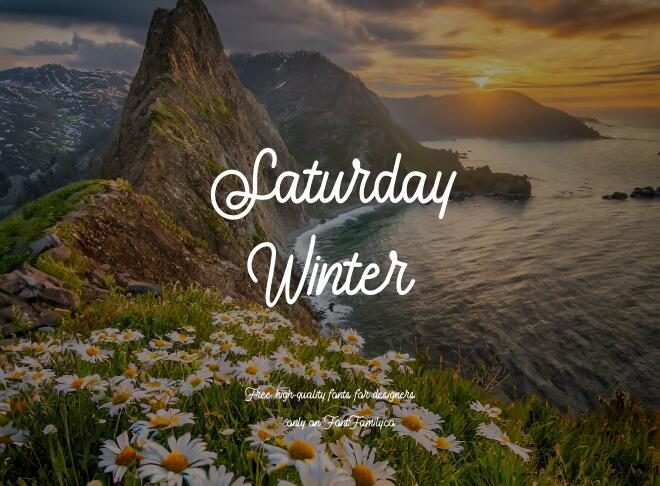 Saturday Winter Font