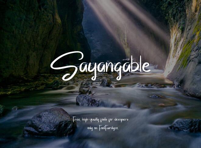 Sayangable Font