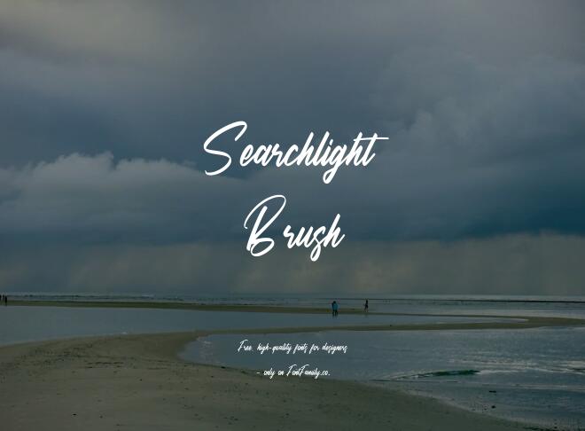Searchlight Brush Font
