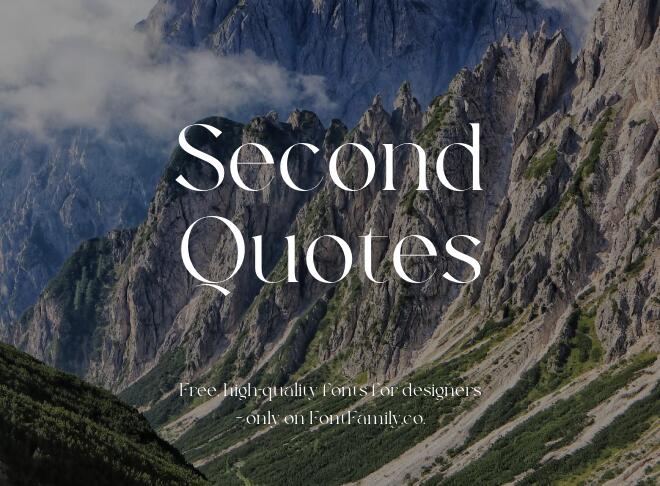 Second Quotes Font