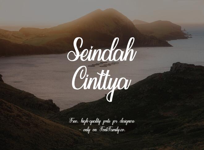 Seindah Cinttya Font