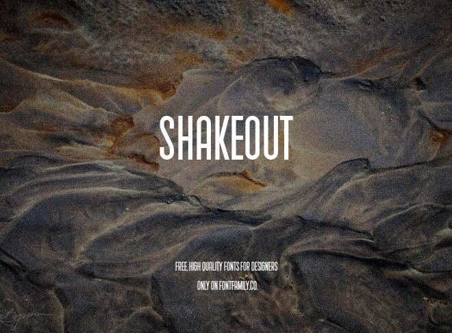 Shakeout Font