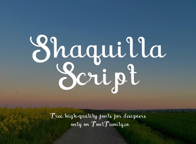 Shaquilla Script Font