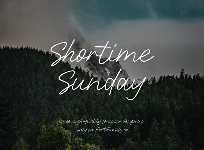 Shortime Sunday Font