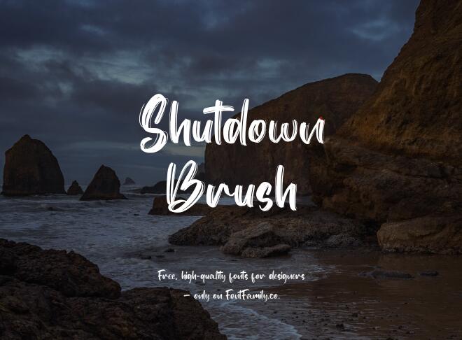 Shutdown Brush Font