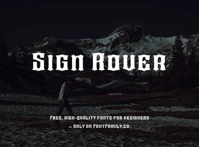 Sign Rover Font