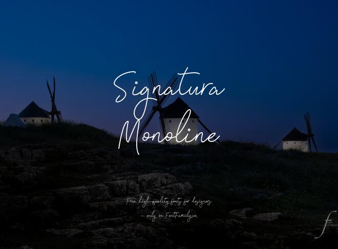 Signatura Monoline Font