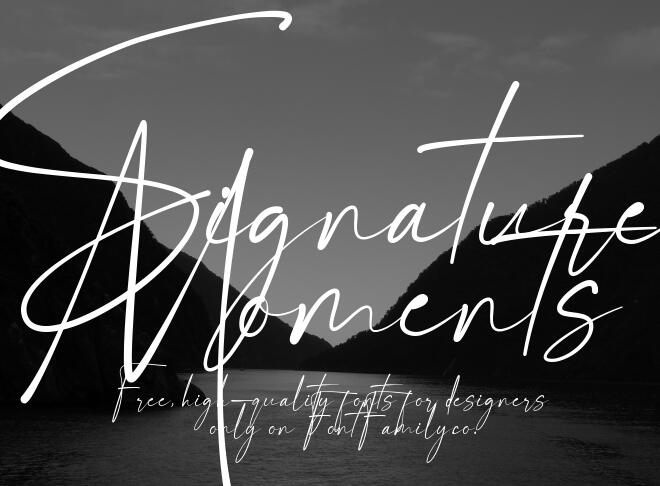 Signature Moments Font