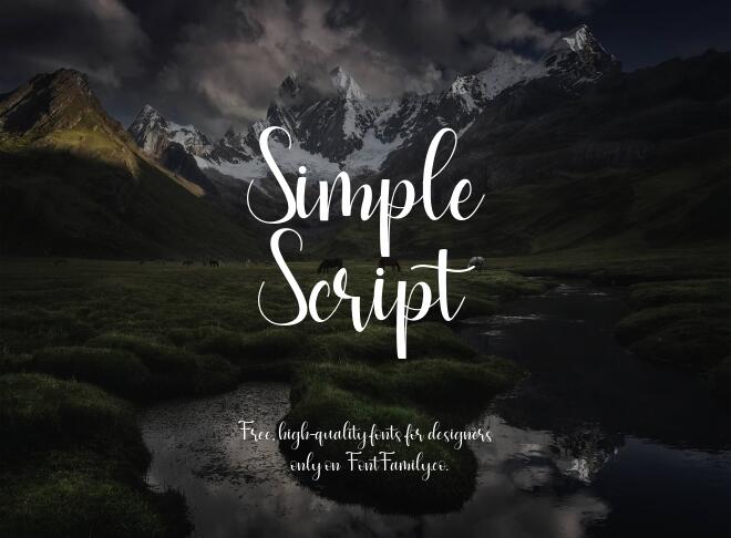 Simple Script Font