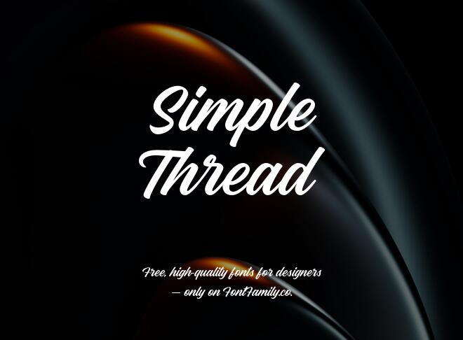 Simple Thread Font