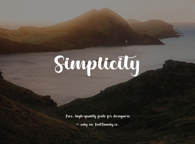 Simplicity Font