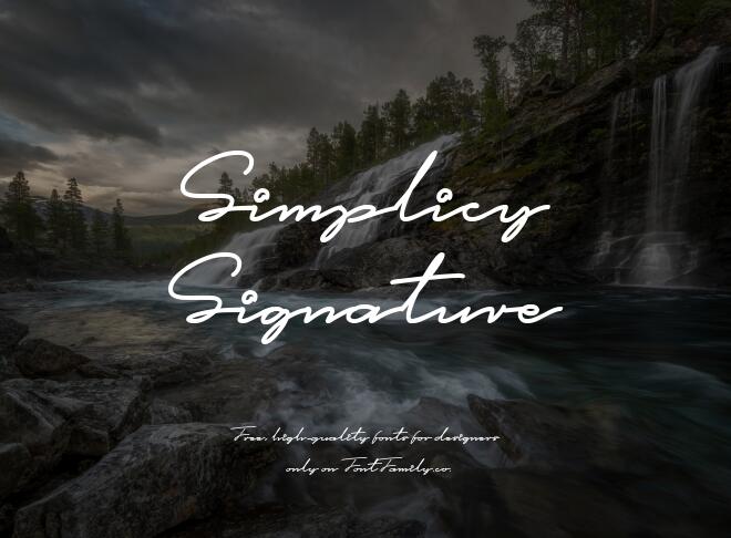 Simplicy Signature Font