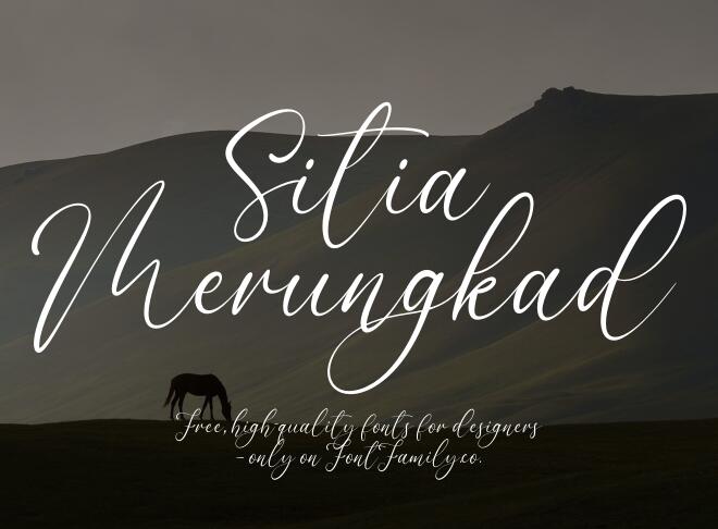 Sitia Merungkad Font